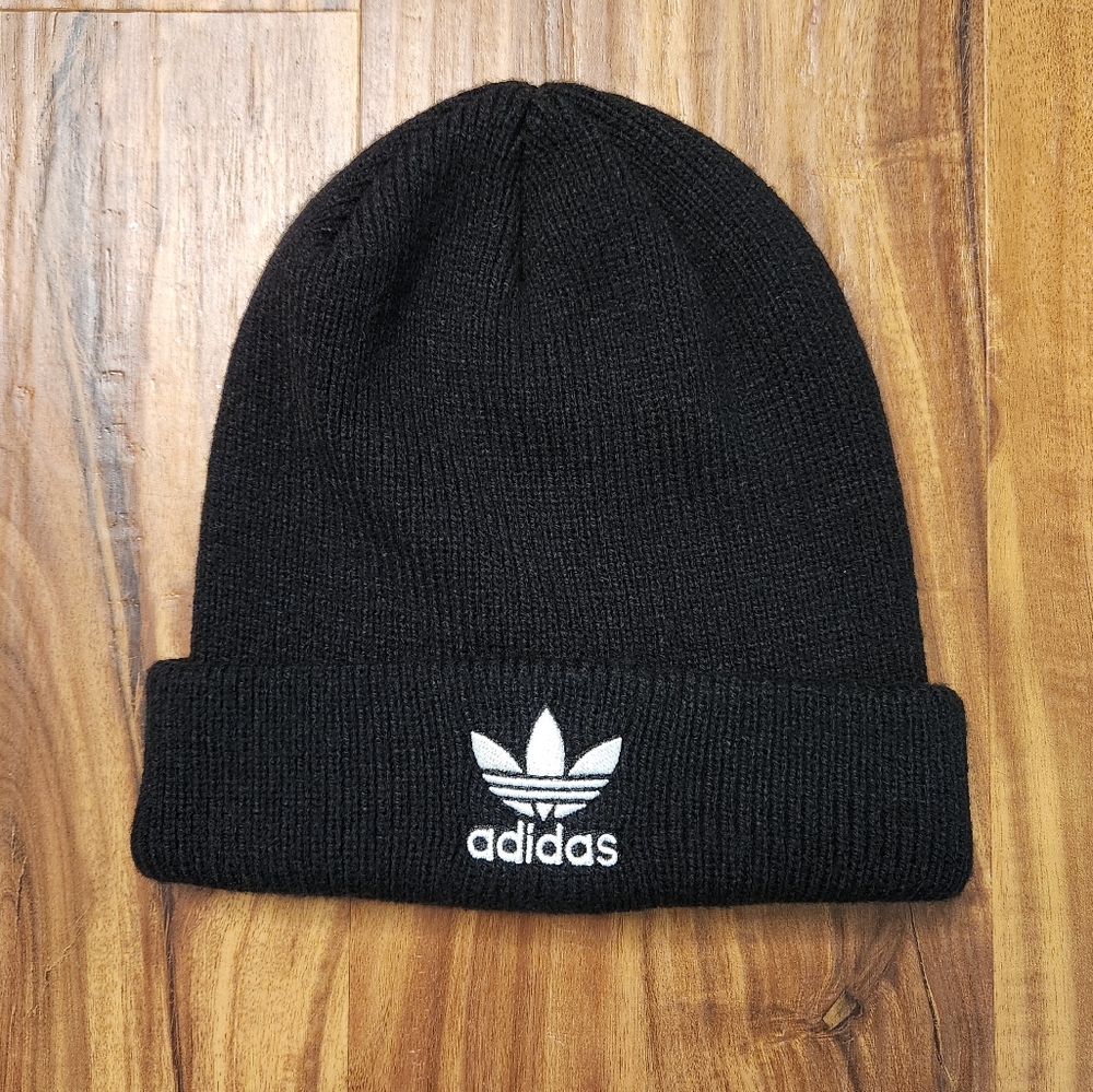 Adidas Black Trefoil Beanie Hat